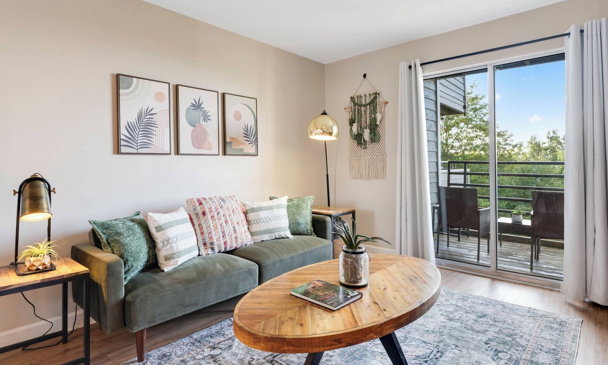 Chalet Village Condo | Above the Trees - Modern Studio for 2 with Views, Wifi, Pools