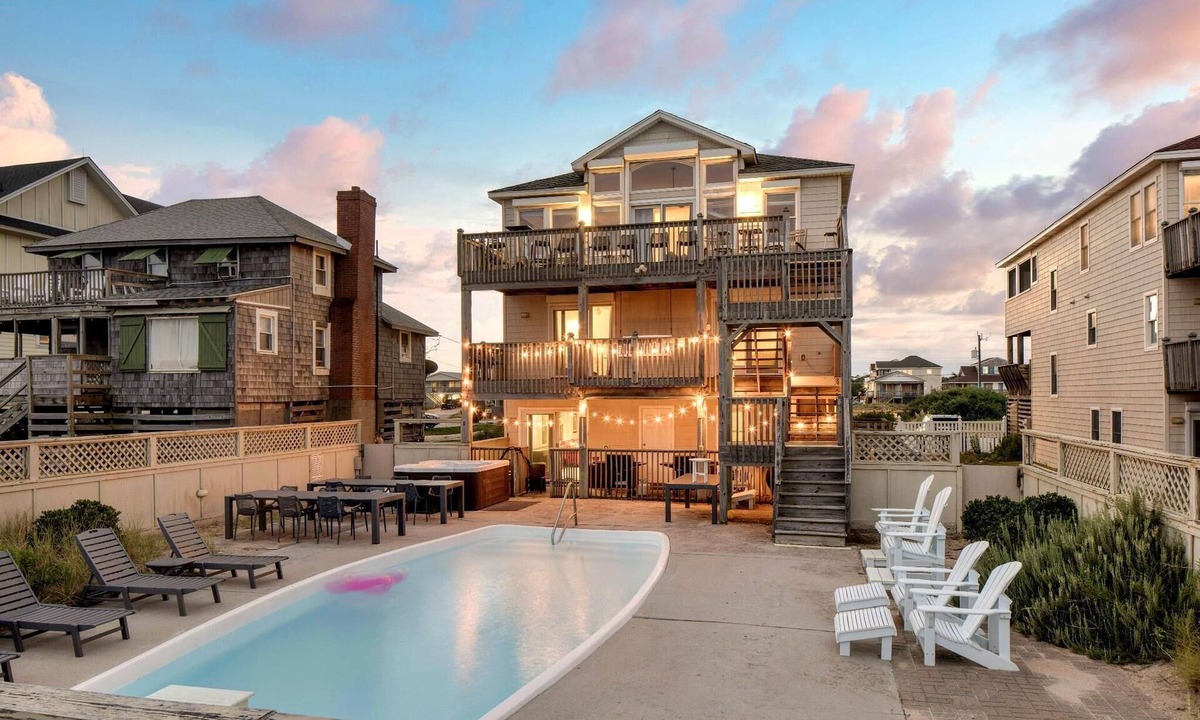 Kill Devil Hills House | Beachfront w/Pool, Hot Tub & Game Room, Sleeps 28 | Atlantic Watch by AvantStay