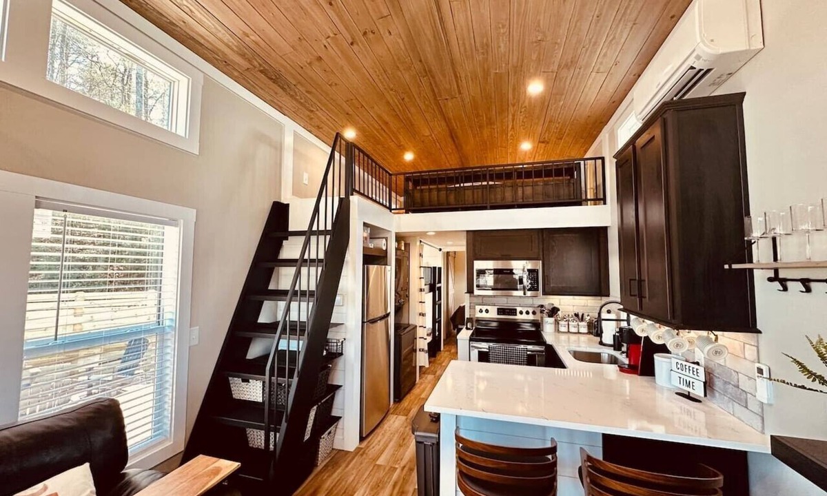 Morganton House | Cozy Cottage at Waterside Tiny Home & RV Community