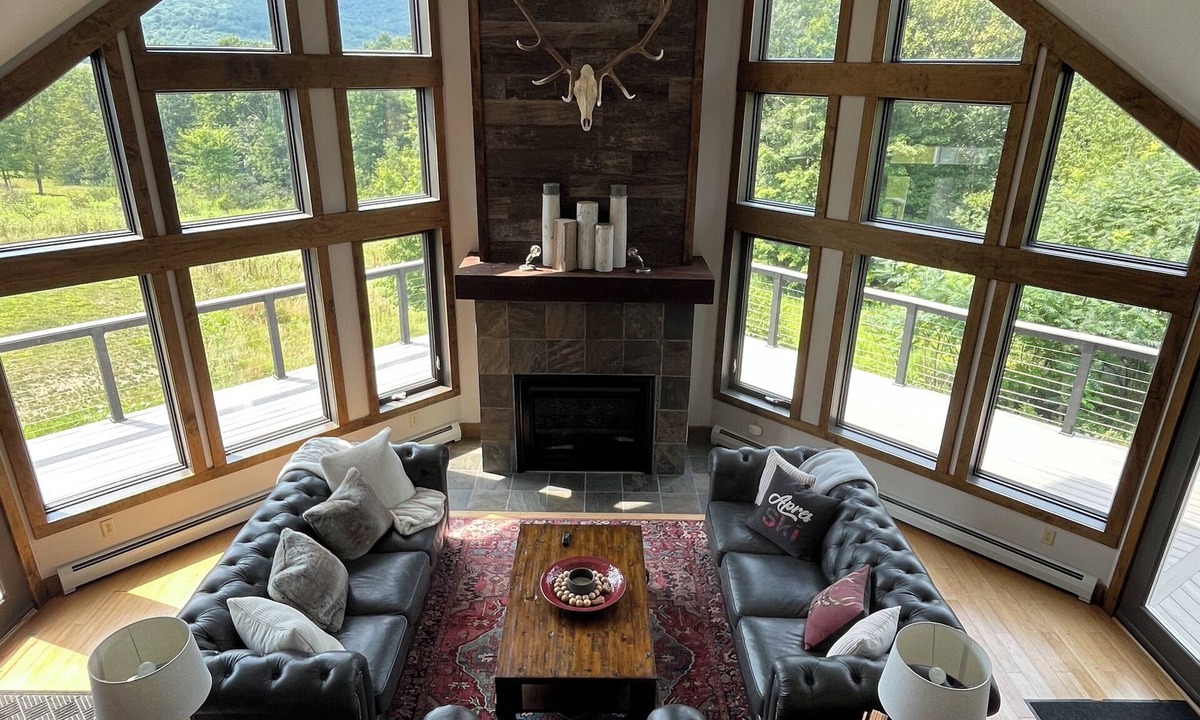 Great Valley Ski Chalet | Crazy spacious hillside ski chalet! WOW-views and expansive wraparound deck!