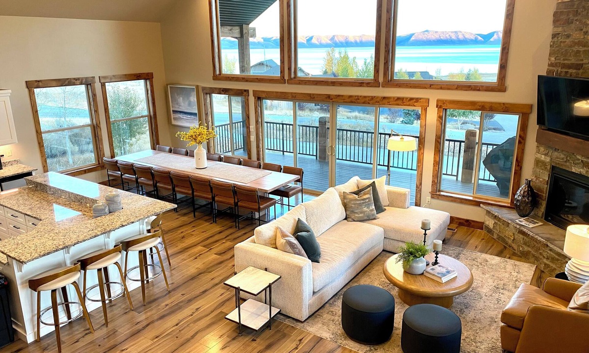 Fish Haven Cabin | Luxury lakeview cabin w/hot tub, pool, sports courts, pickleball, private beach!
