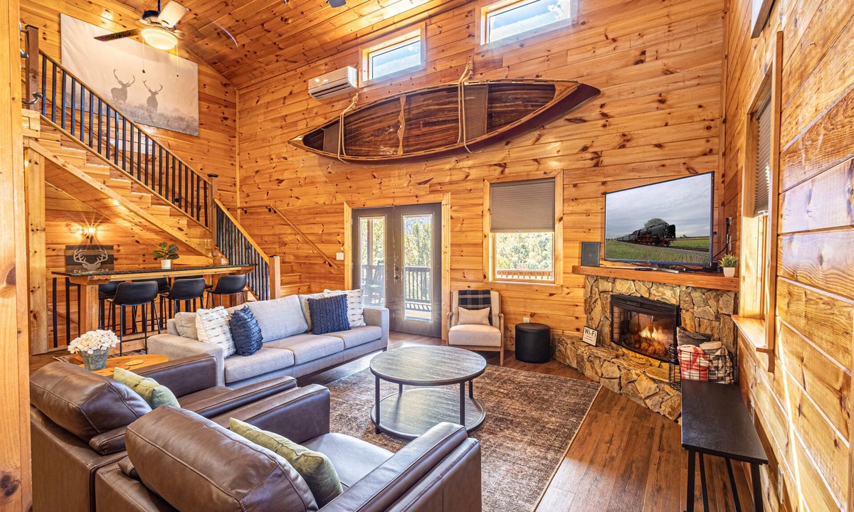 Whittier Cabin | Pricing Specials! Paved Access & Theater Room! 5BR 5.5BA Cabin with Mtn Views
