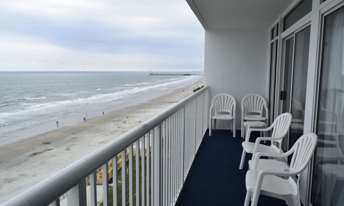 Arcadian Shores Condo | Unique Oceanfront One Bedroom Upgraded Deluxe w/Washer and Dryer 21' balcony