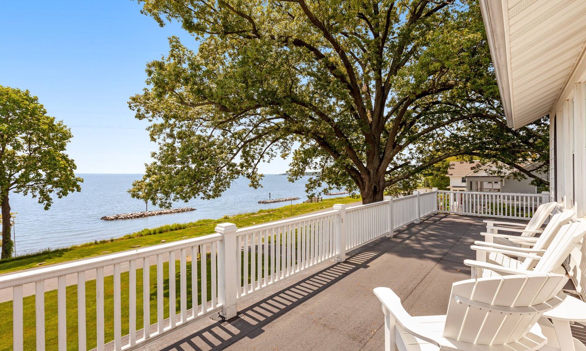 Annapolis House | Waterfront home with scenic porches, yard, grill, jetted tub, central AC, & W/D