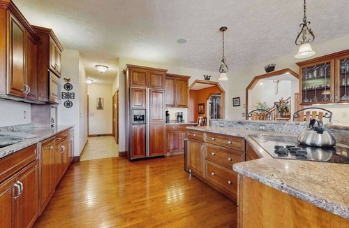 Clyde House | 10-acre manor with Blue Ridge views, game room, hot tub & private vintage diner