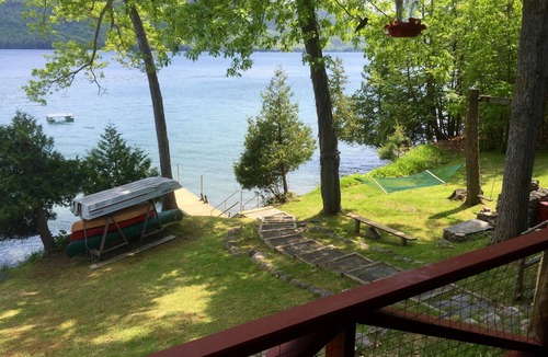 Silver Bay Cabin | 4 Br Lake George Waterfront Home W/Dock, Rocking Porch, & Spectacular View