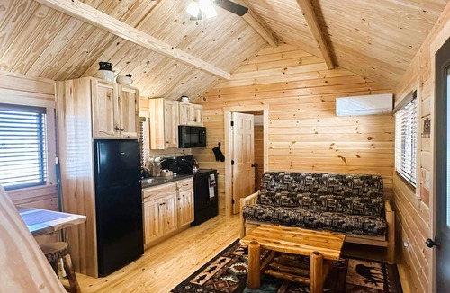 Newland Cabin | Brand New Tiny Home Cabin #1 w/full kitchen, bathroom, 3 bedrooms, wifi, 2 TV
