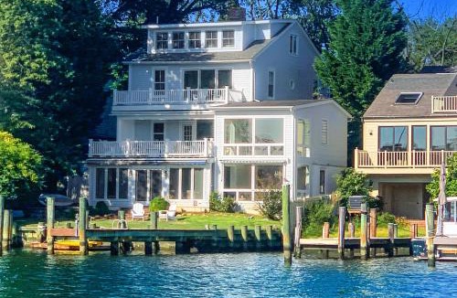 Historic District House | Dog-friendly riverfront home with dock, 2 balconies, waterside patio, & grill