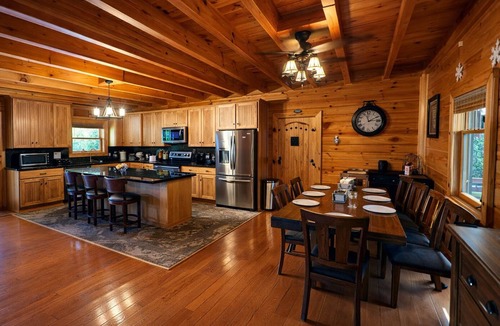 Dobson Cabin | Huge Mountain Estate,Blue Ridge View, Sleeps 18, Hot Tub, Deck, & Game Room