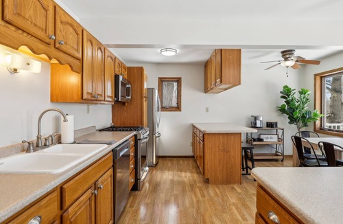 Ramsey County House | Lakefront Getaway: Hot Tub, Firepit & Fireplaces!