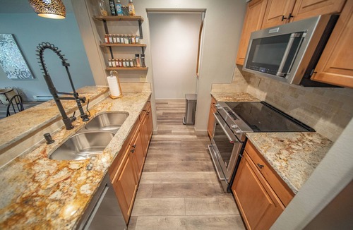 Lakeside Village Condo | Lakefront Getaway | Modern + Patio & Summer Fun