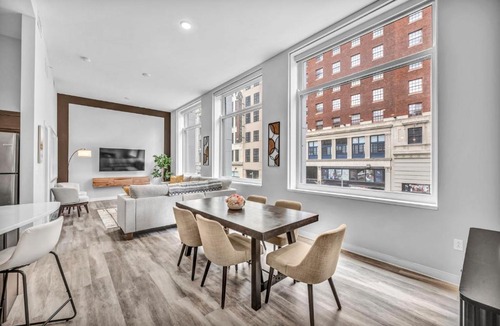 Gateway District Apartment | Luxe Flat with Heated Pool Sauna Rooftop Deck Gym