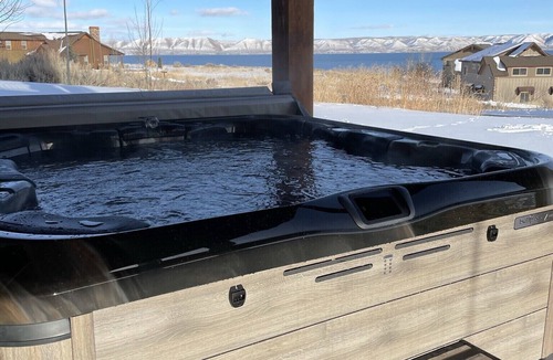 Fish Haven Cabin | Luxury lakeview cabin w/hot tub, pool, sports courts, pickleball, private beach!