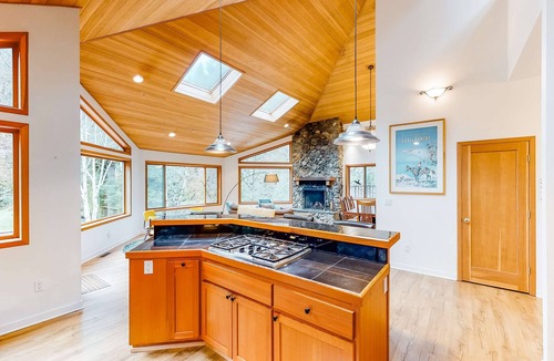 Cloverdale House | Luxury Riverfront Home with Several Acres Hot Tub and Swimming Holes Dogs OK