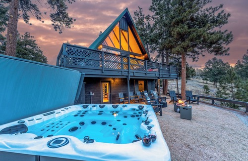 Woodland Park Cabin | Modern A-Frame w/Stunning Views of Pikes Peak I Hot Tub I Game Room