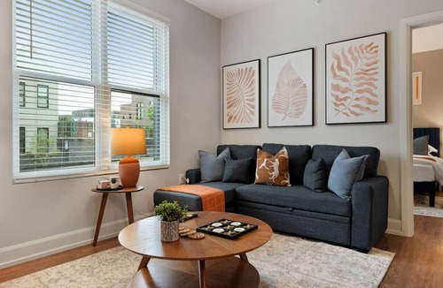 Italian Village Condo | Modern & Spacious 2BD 2BA in Italian Village w Parking, Gym, Pool & Workstation
