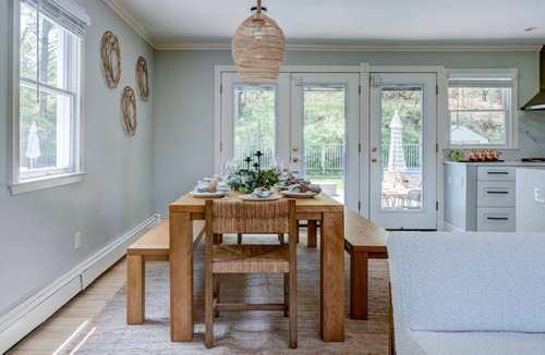 Shinnecock Hills House | Re-modernized home with heated saltwater pool, home office, gym, electric.