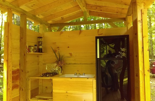 Bingham Cabin | Streamside Campsite plus tiny cabin combines classic camping with rustic charm!
