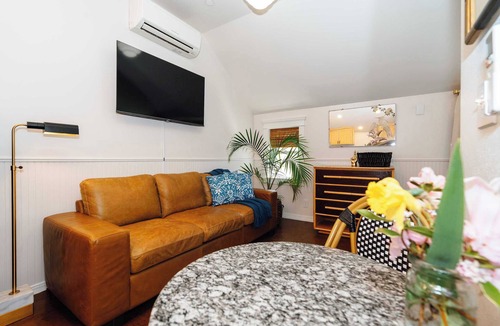 Historic Railroad District Apartment | Swank Suites- Top Floor + Private Patio