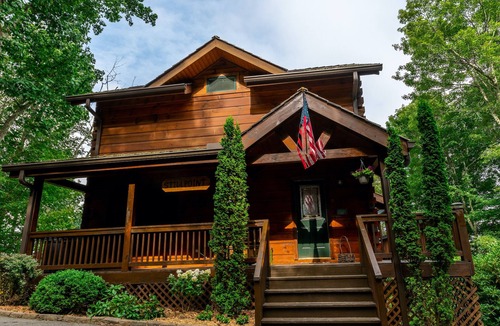 Wolf Laurel Cabin | Top view on the mountain~Sunsets, adventure, & luxury for 10~Pet Friendly too!