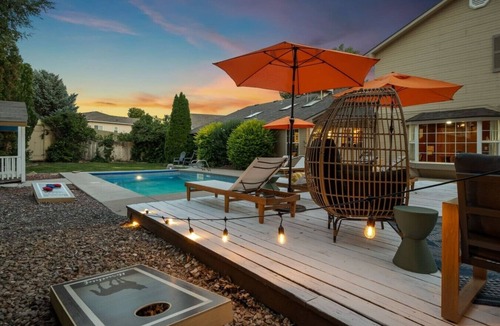 Grand Junction House | Wanderlust Refuge - Quiet Home w/Pool, Theater, Game Room, 5 min to airport