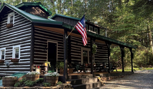 1936 log cabin between Cook Forest and Clear Creek State Park