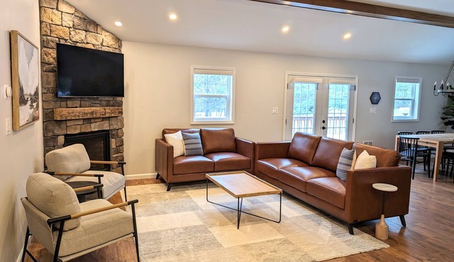 Adirondack Luxury: Hot Tub, Fire Pit, Walk to Lake