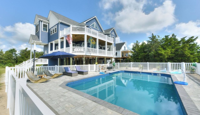 Bayfront home with private pool on Slaughter Beach!