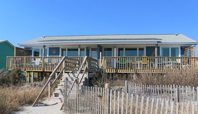Bright 3BR Beach Home with Deck & Ocean Views