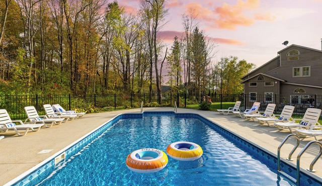 Brookside Mountain Retreat | 13BR | Heated Pool, Hot Tub + Game Room