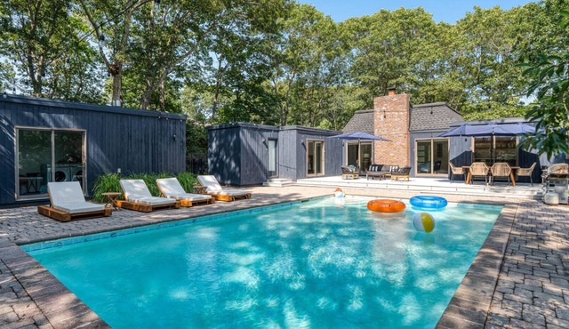 Chic Southampton Getaway with Heated Pool & Seamless Indoor-Outdoor Living