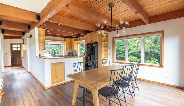 Deception Pass home with forest and bay views