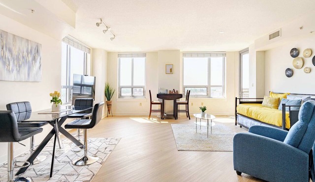 Downtown Silver Spring 2BR Skyline Balcony Suite Walkable to DC Metro Luxepad
