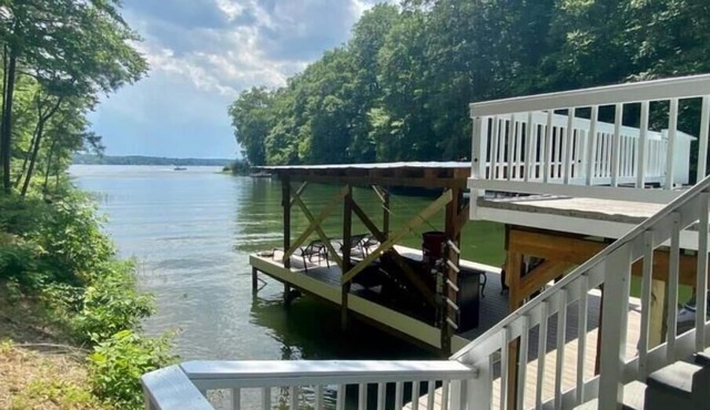 Enjoy Lake Gaston with our private dock and deep water.