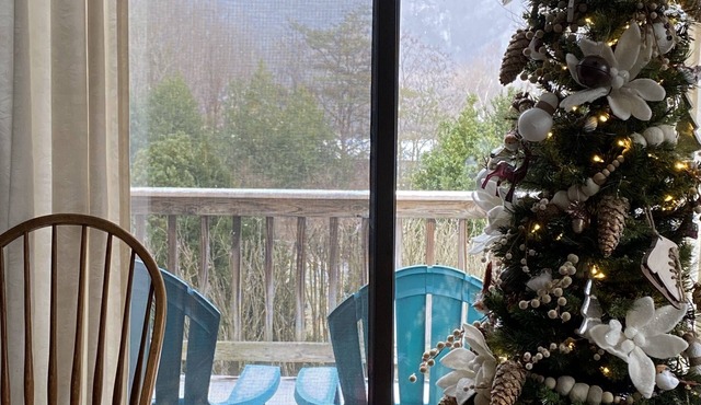 gaze at Seneca Rocks from living room sofa