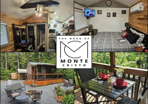 Granite Falls Tiny House off Mtn Loop, EV, AC, Grill and Pond