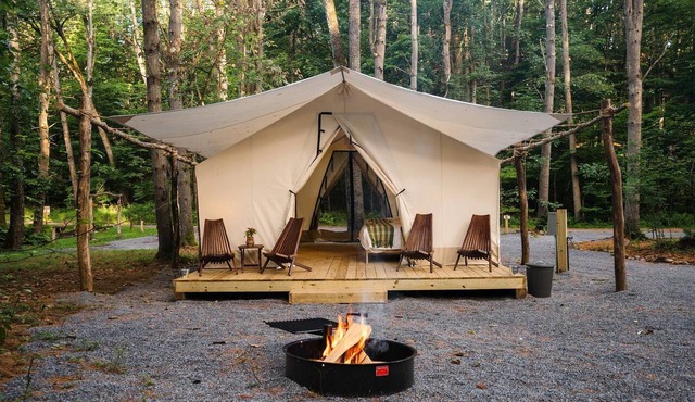 Luxury Canvas Group Glamping Tent | Adirondacks in Corinth, NY