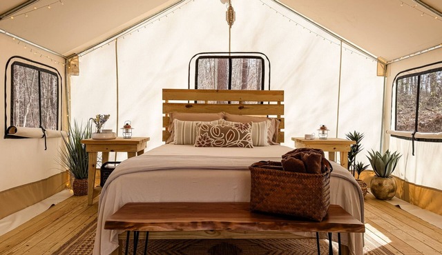 Nature Immersed Glamping Tent at Kerr Lake — "The Haven"