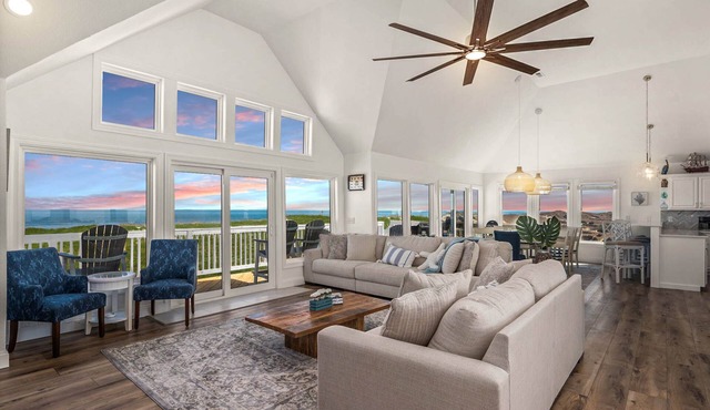 Oceanfront 6BR Pool, 2 Hot Tub Private Beach Games