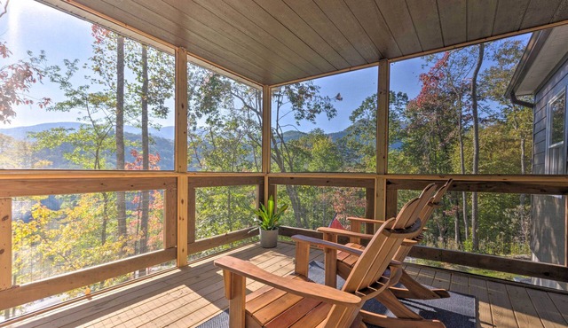 Panoramic Mtn Views & Hot Tub! Secluded Marion Gem