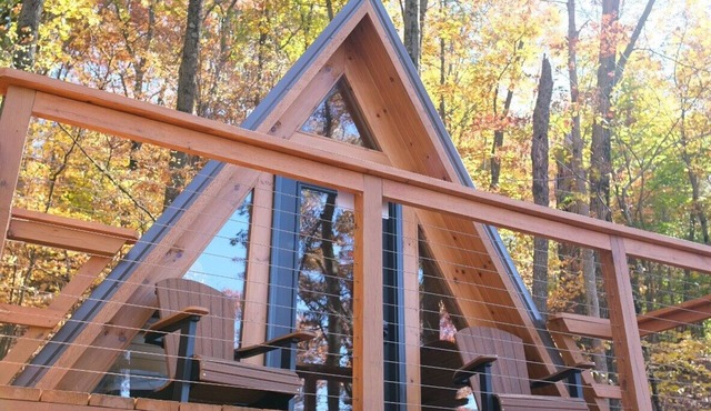 Redwood/Rustic Lakeview Cabin- 2 Person A-Frame