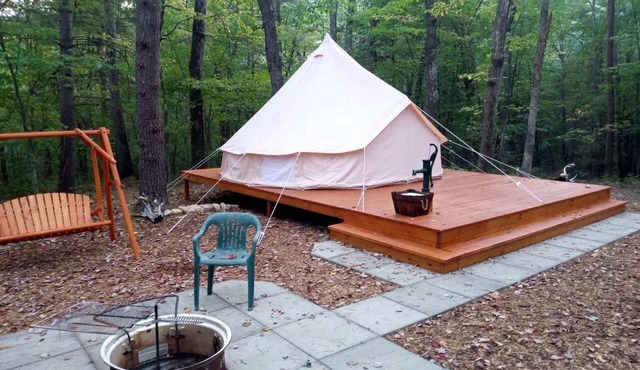 Remote Equipped Bell Tent Surrounded by Nature with Great Hiking Trails in Virginia
