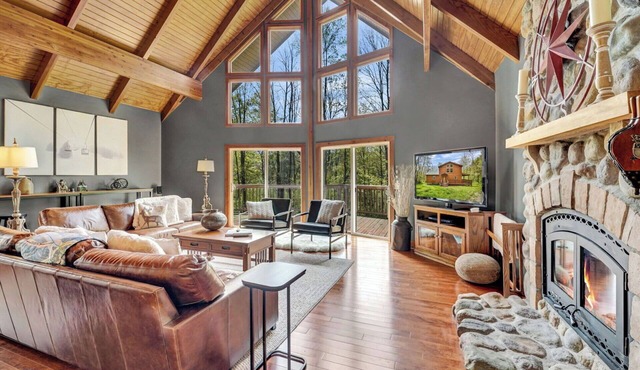 Secluded 3BR Cabin | Deck, Fire Pit, Fireplace