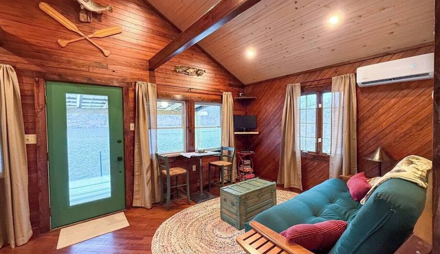 Secluded Lakefront Cabin with Hot Tub - Near Shawnee