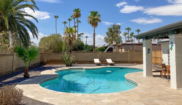 Spacious desert charmer with pool & yard, open layout - dog-friendly