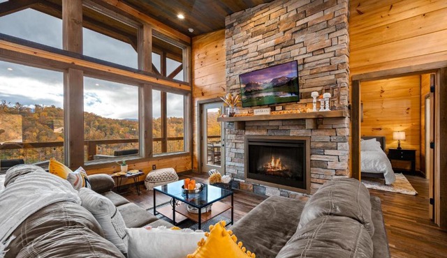 The Overlook - '21 Cabin - Gorgeous Unobstructed Views - Fire Pit Table - GameRm - HotTub - Xbox - Lots of Bears