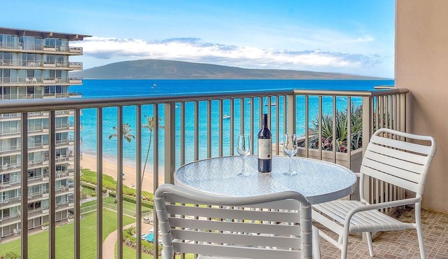 Maui Resort Rentals: The Whaler 1015 - Gorgeously Remodeled 10th Floor Interior Courtyard Studio, Spectacular Ocean and Mountain Views!
