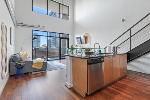 King and Queen 2-Story Loft with 2 Ensuite Baths and Private Balcony at Atlantic Station